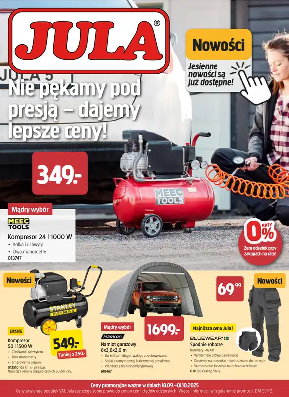 Jula - gazetka promocyjna Gazetka od czwartku 18.09 do środy 01.10