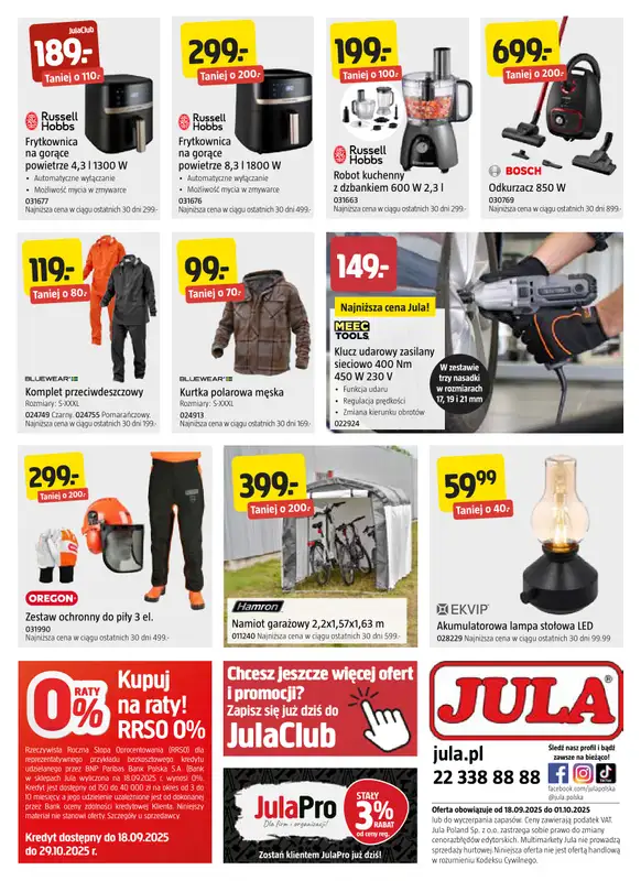 Jula - gazetka promocyjna Gazetka od czwartku 18.09 do środy 01.10 - strona 11
