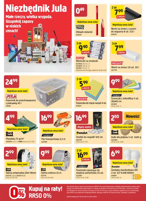 Jula - gazetka promocyjna Gazetka od czwartku 18.09 do środy 01.10 - strona 9