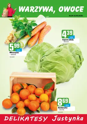 Delikatesy Justynka - gazetka promocyjna Plakaty promocyjne od czwartku 18.09 do niedzieli 21.09 Delikatesy Justynka - gazetka promocyjna Plakaty promocyjne od czwartku 18.09 do niedzieli 21.09