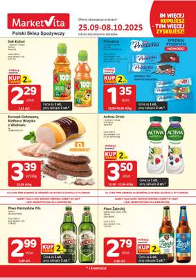Marketvita - gazetka promocyjna Wielopaki od czwartku 25.09 do środy 08.10