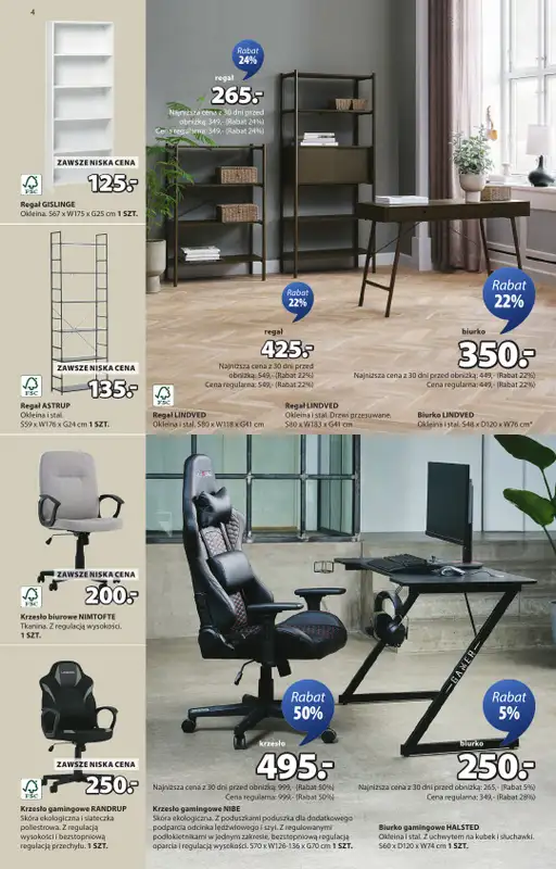 Jysk - gazetka promocyjna Świetna oferta dla domu. Rabat do 60% od środy 24.09 do niedzieli 12.10 - strona 4