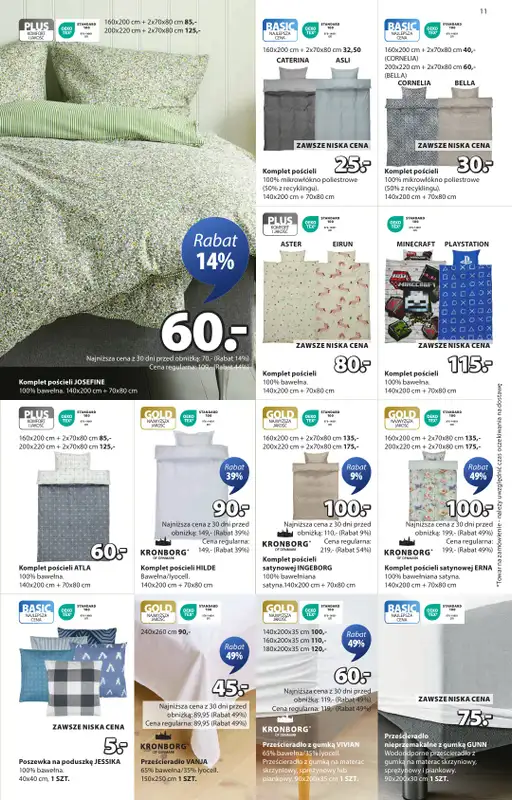 Jysk - gazetka promocyjna Świetna oferta dla domu. Rabat do 60% od środy 24.09 do niedzieli 12.10 - strona 11