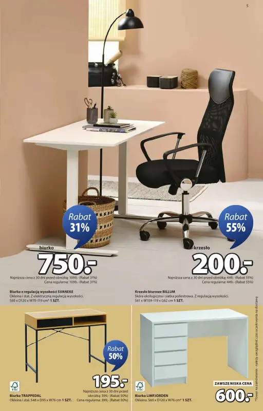 Jysk - gazetka promocyjna Świetna oferta dla domu. Rabat do 60% od środy 24.09 do niedzieli 12.10 - strona 5