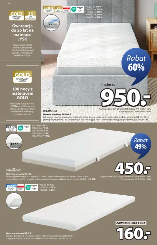 Jysk - gazetka promocyjna Świetna oferta dla domu. Rabat do 60% od środy 24.09 do niedzieli 12.10 - strona 12