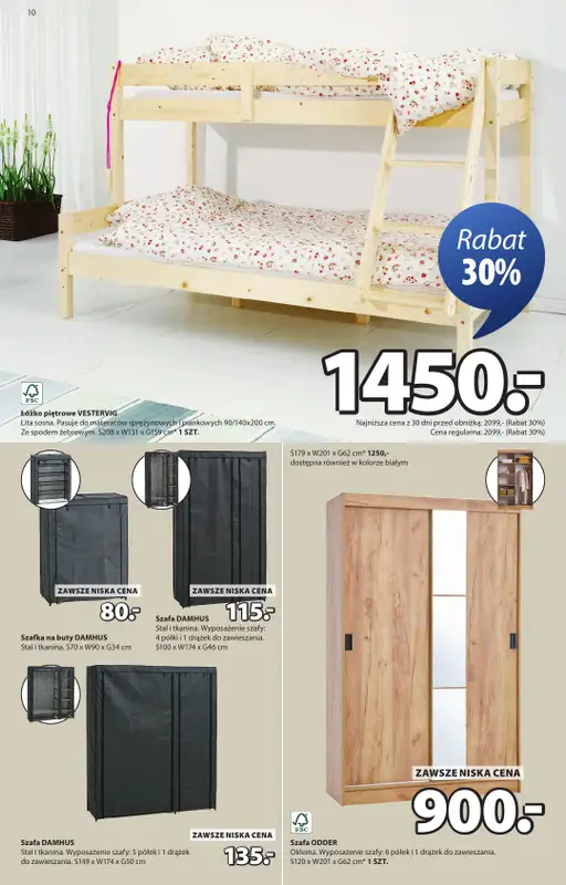 Jysk - gazetka promocyjna Świetna oferta dla domu. Rabat do 60% od środy 24.09 do niedzieli 12.10 - strona 10