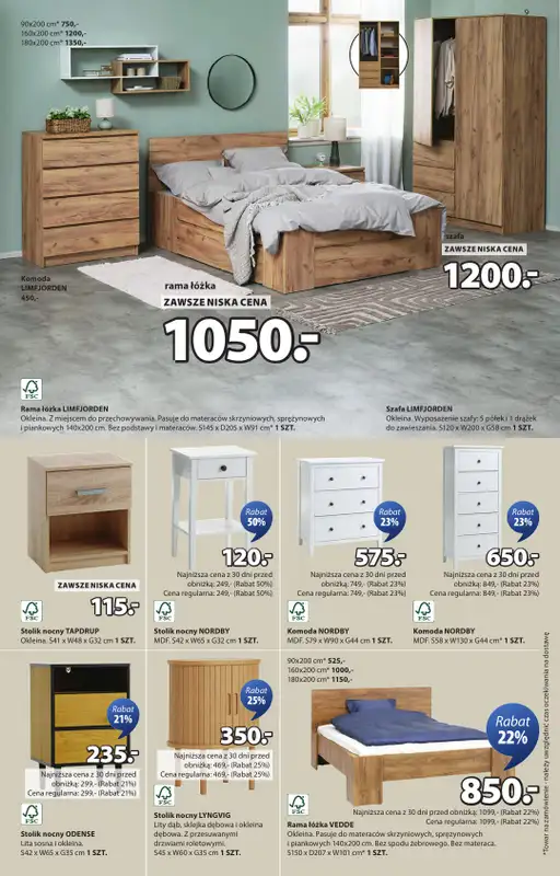 Jysk - gazetka promocyjna Świetna oferta dla domu. Rabat do 60% od środy 24.09 do niedzieli 12.10 - strona 9