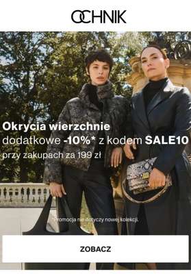 Ochnik - gazetka promocyjna Dodatkowe -10% na okrycia wierzchnie od czwartku 18.09 