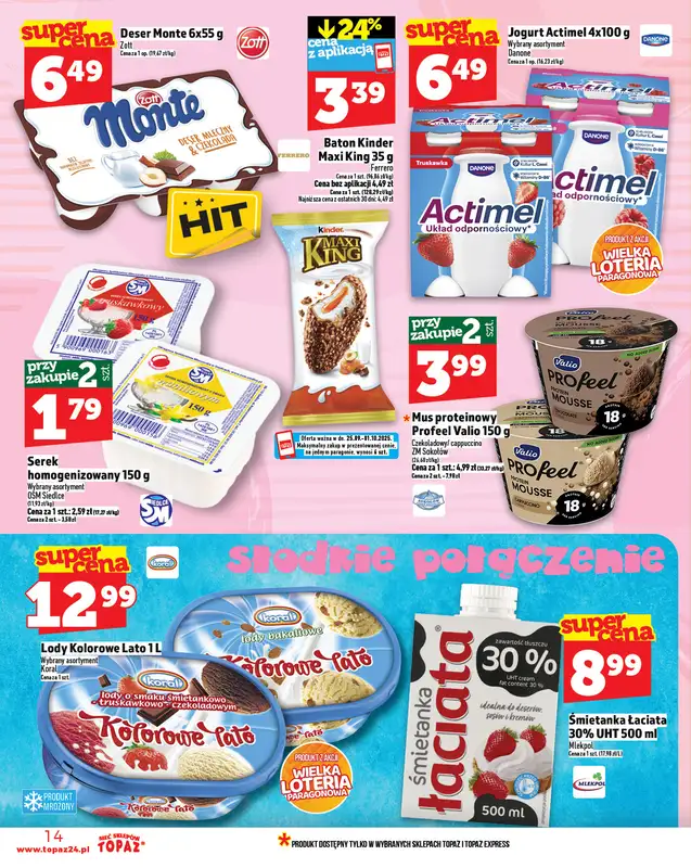TOPAZ - gazetka promocyjna Gazetka od czwartku 25.09 do środy 01.10 - strona 14
