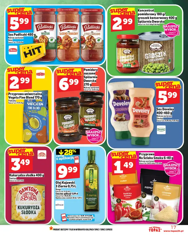 TOPAZ - gazetka promocyjna Gazetka od czwartku 25.09 do środy 01.10 - strona 17