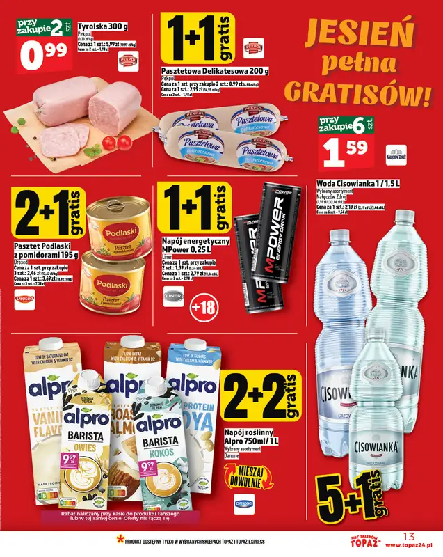 TOPAZ - gazetka promocyjna Gazetka od czwartku 25.09 do środy 01.10 - strona 13