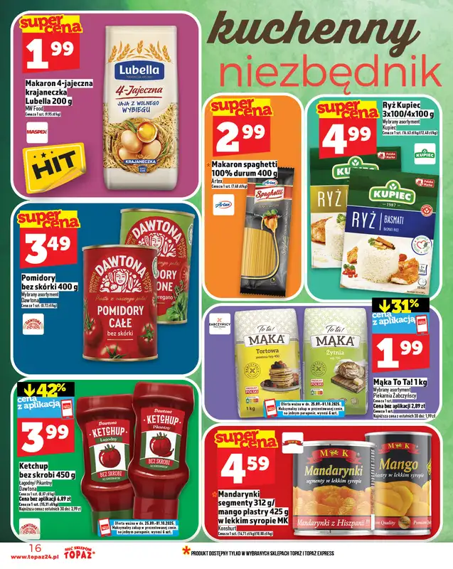 TOPAZ - gazetka promocyjna Gazetka od czwartku 25.09 do środy 01.10 - strona 16