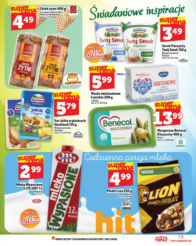 TOPAZ - gazetka promocyjna Gazetka od czwartku 25.09 do środy 01.10 - strona 15