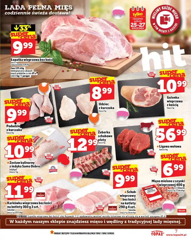 TOPAZ - gazetka promocyjna Gazetka od czwartku 25.09 do środy 01.10 - strona 7