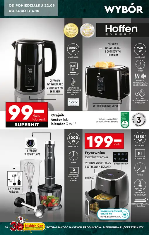 Biedronka - gazetka promocyjna Okazje tygodnia od 20.09 od soboty 20.09 do środy 08.10 - strona 18