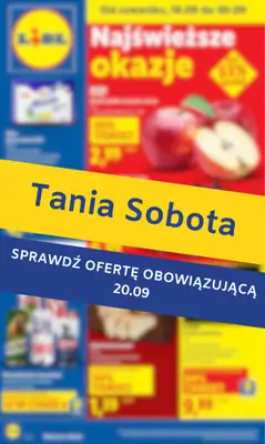 Lidl - gazetka promocyjna Tania sobota w Lidlu! od soboty 20.09 do soboty 20.09