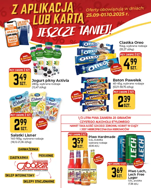 Społem Częstochowa - gazetka promocyjna Plakaty promocyjne od czwartku 25.09 do środy 01.10 - strona 2