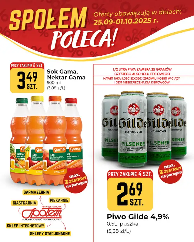 Społem Częstochowa - gazetka promocyjna Plakaty promocyjne od czwartku 25.09 do środy 01.10 - strona 3