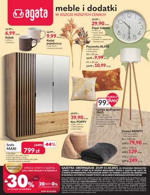 Salony Agata - gazetka promocyjna Gazetka od środy 24.09 do soboty 11.10