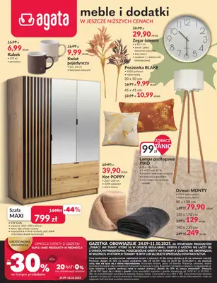Salony Agata - gazetka promocyjna Gazetka od środy 24.09 do soboty 11.10