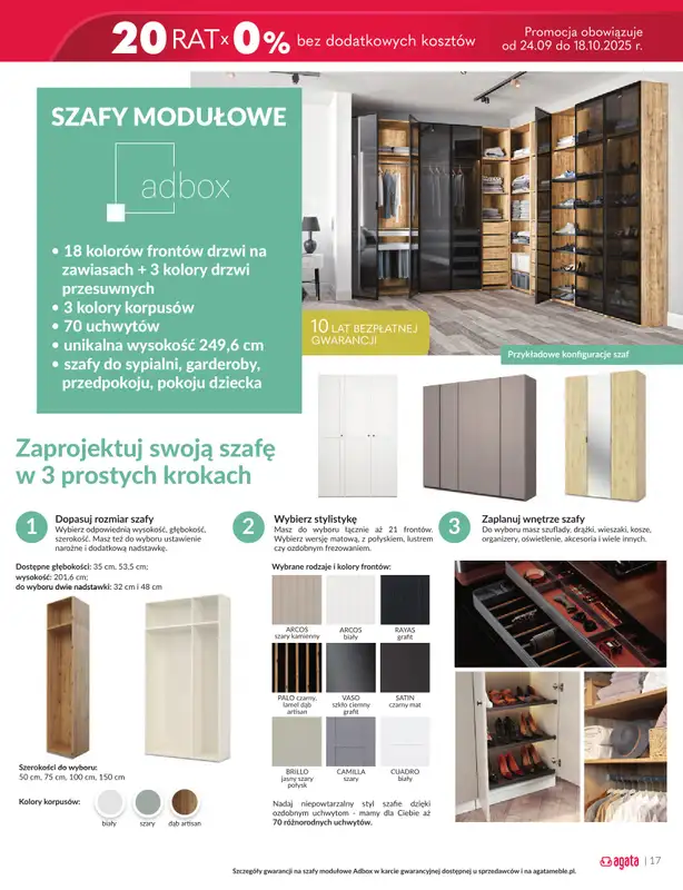 Salony Agata - gazetka promocyjna Gazetka od środy 24.09 do soboty 11.10 - strona 17