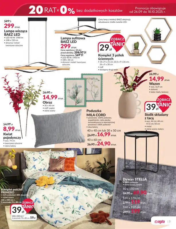 Salony Agata - gazetka promocyjna Gazetka od środy 24.09 do soboty 11.10 - strona 3
