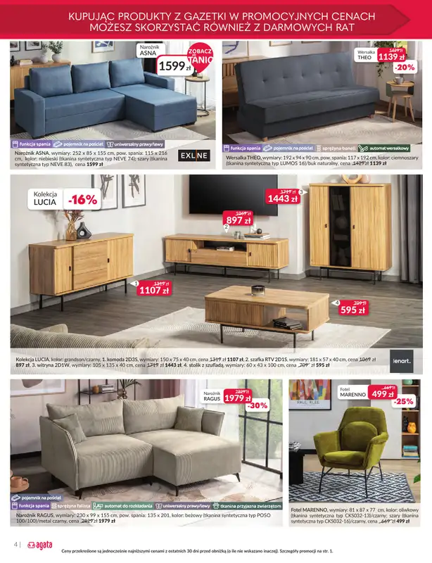 Salony Agata - gazetka promocyjna Gazetka od środy 24.09 do soboty 11.10 - strona 4