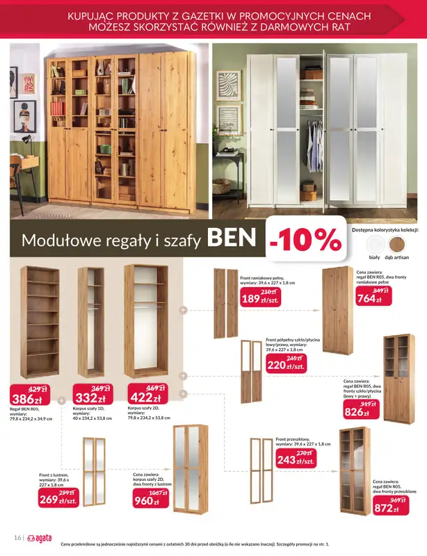 Salony Agata - gazetka promocyjna Gazetka od środy 24.09 do soboty 11.10 - strona 16