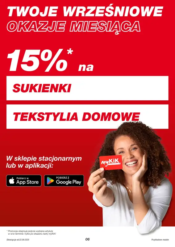 KiK - gazetka promocyjna Gazetka od poniedziałku 22.09 do niedzieli 28.09 - strona 6