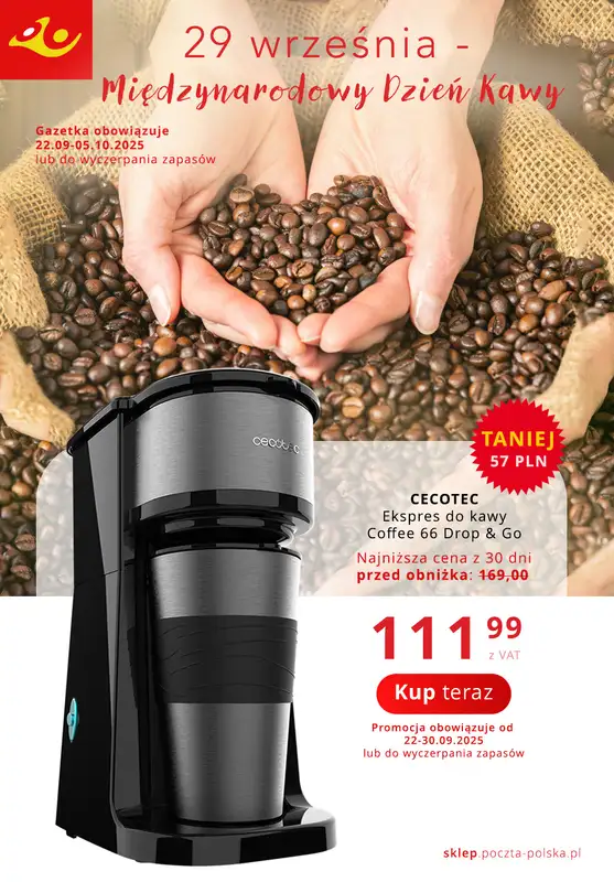 Poczta Polska - gazetka promocyjna Gazetka od poniedziałku 22.09 do niedzieli 05.10