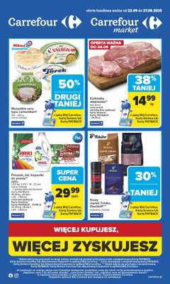 Carrefour Market - gazetka promocyjna Gazetka Carrefour Market od poniedziałku od poniedziałku 22.09 do soboty 27.09