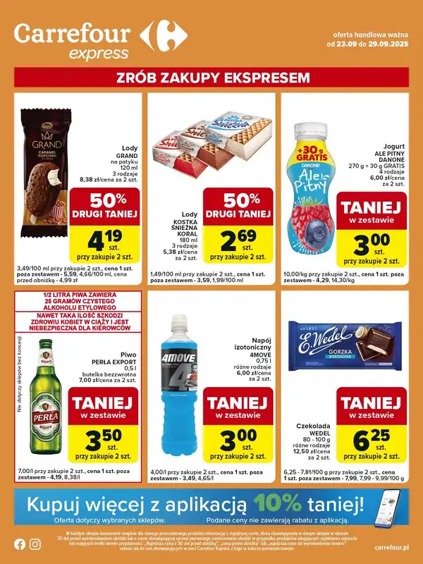 Carrefour Express - gazetka promocyjna Gazetka Express od wtorku 23.09 do poniedziałku 29.09