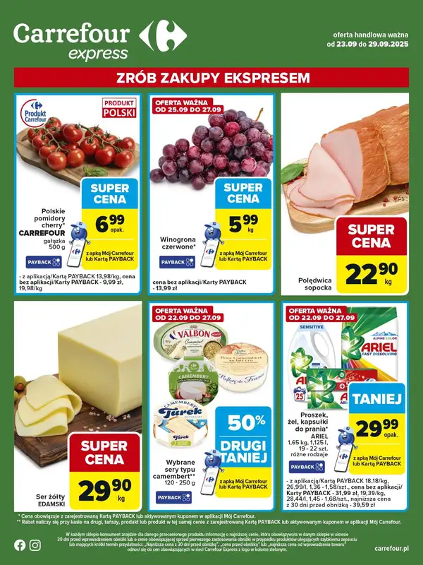 Carrefour Express - gazetka promocyjna Gazetka Express od wtorku 23.09 do poniedziałku 29.09