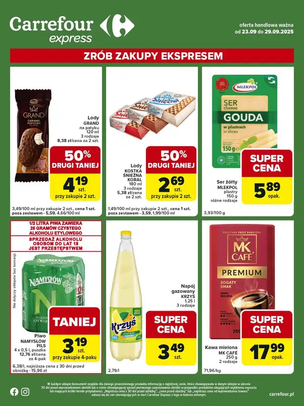 Carrefour Express - gazetka promocyjna Gazetka Express od wtorku 23.09 do poniedziałku 29.09 - strona 2
