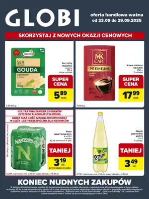 Globi - gazetka promocyjna Gazetka Globi od wtorku 23.09 do poniedziałku 29.09