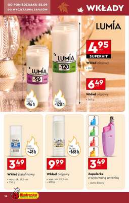 Biedronka - gazetka promocyjna Znicze w Biedronce od poniedziałku 22.09 do soboty 01.11 - strona 14