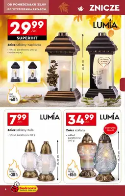 Biedronka - gazetka promocyjna Znicze w Biedronce od poniedziałku 22.09 do soboty 01.11 - strona 6