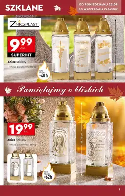 Biedronka - gazetka promocyjna Znicze w Biedronce od poniedziałku 22.09 do soboty 01.11 - strona 3