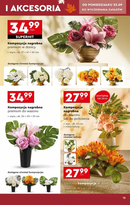 Biedronka - gazetka promocyjna Znicze w Biedronce od poniedziałku 22.09 do soboty 01.11 - strona 13