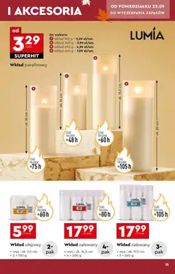 Biedronka - gazetka promocyjna Znicze w Biedronce od poniedziałku 22.09 do soboty 01.11 - strona 15