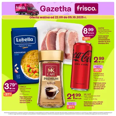 Frisco - gazetka promocyjna Gazetka od poniedziałku 22.09 do niedzieli 05.10