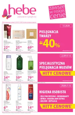 Hebe - gazetka promocyjna Gazetka od poniedziałku 22.09 do wtorku 07.10