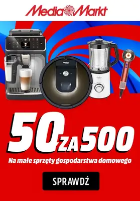 Media Markt - gazetka promocyjna -50 zł za każde wydane 500 zł przy zakupie małego AGD od poniedziałku 22.09 do wtorku 30.09