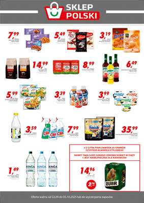 Sklep Polski - gazetka promocyjna Plakat promocyjny od poniedziałku 22.09 do niedzieli 05.10