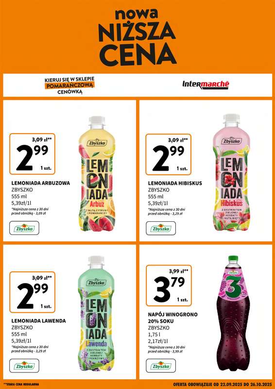 Intermarche - gazetka promocyjna Nowa niższa cena od wtorku 23.09 do niedzieli 26.10