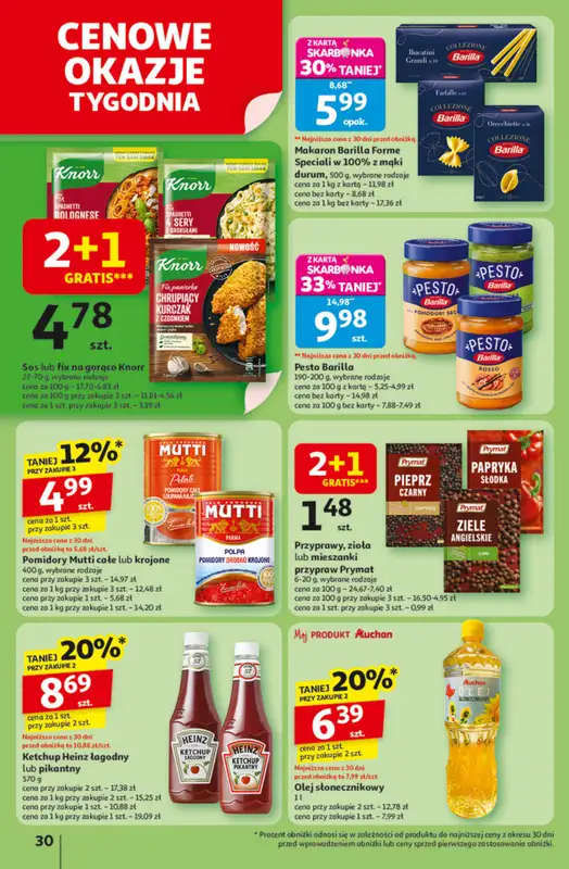 Auchan - gazetka promocyjna Gazetka Pewność niskich cen Hipermarket Auchan  do środy 01.10 - strona 30