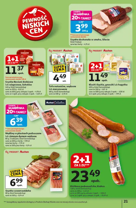 Auchan - gazetka promocyjna Gazetka Pewność niskich cen Hipermarket Auchan  do środy 01.10 - strona 21