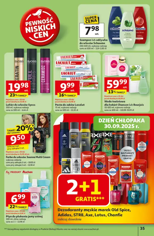 Auchan - gazetka promocyjna Gazetka Pewność niskich cen Hipermarket Auchan  do środy 01.10 - strona 35