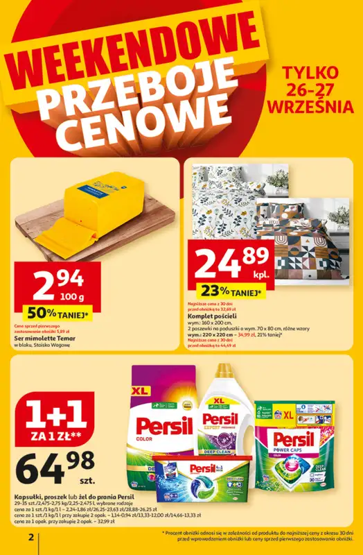 Auchan - gazetka promocyjna Gazetka Pewność niskich cen Hipermarket Auchan  do środy 01.10 - strona 2