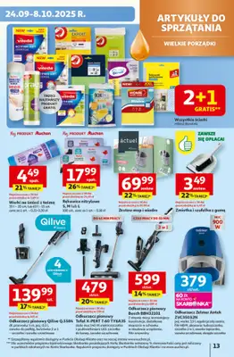 Auchan - gazetka promocyjna Gazetka Pewność niskich cen Hipermarket Auchan  do środy 01.10 - strona 13